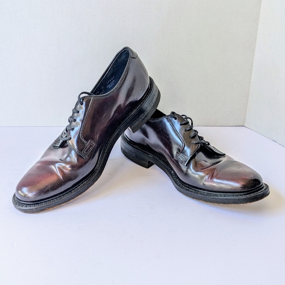 Vintage Florsheim Burgundy Men's Leather Oxfords Dress Shoes Size 9.5D